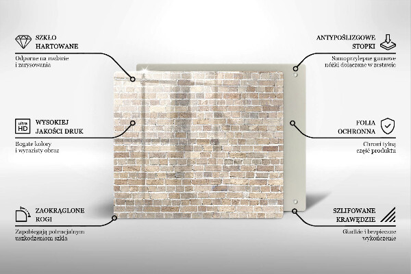 Skydd för induktionsspis unik Ljus tegelvägg