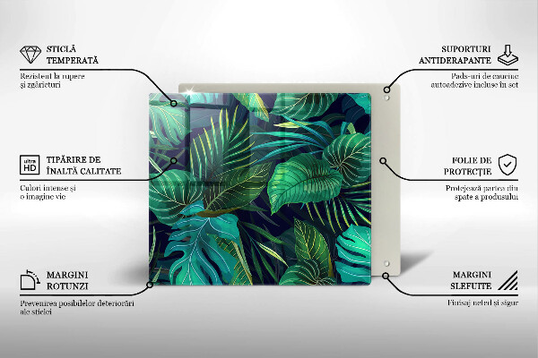 Kokkärlskydd unik Djungel löv illustration