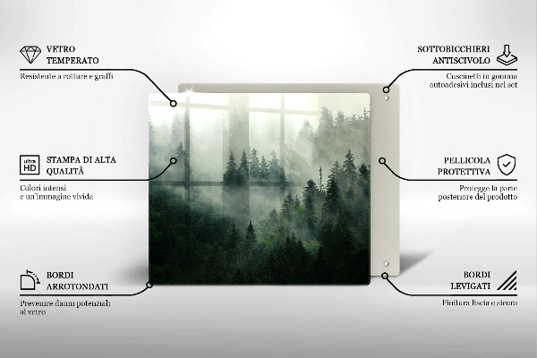 Glashällskydd unik Dimmigt skogslandskap