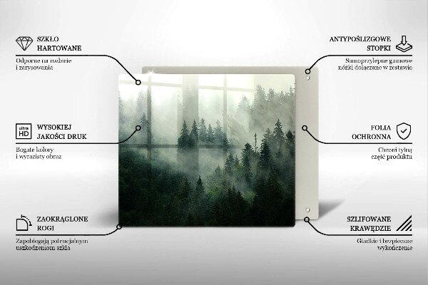 Glashällskydd unik Dimmigt skogslandskap