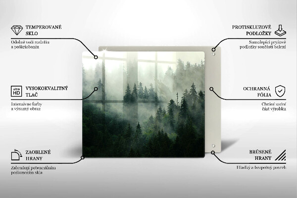 Glashällskydd unik Dimmigt skogslandskap