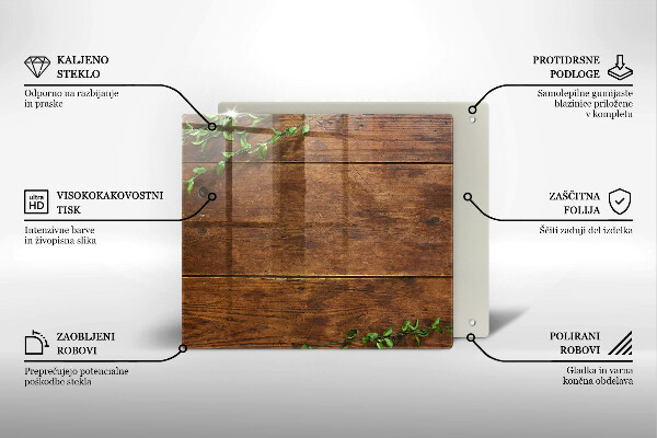 Glashällskydd unik Träskivor och löv