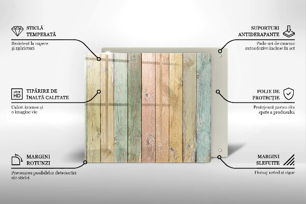 Glashällskydd unik Färgglada vintagebrädor