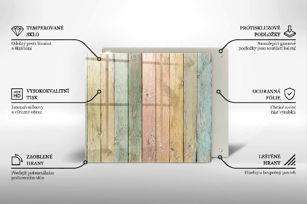 Glashällskydd unik Färgglada vintagebrädor