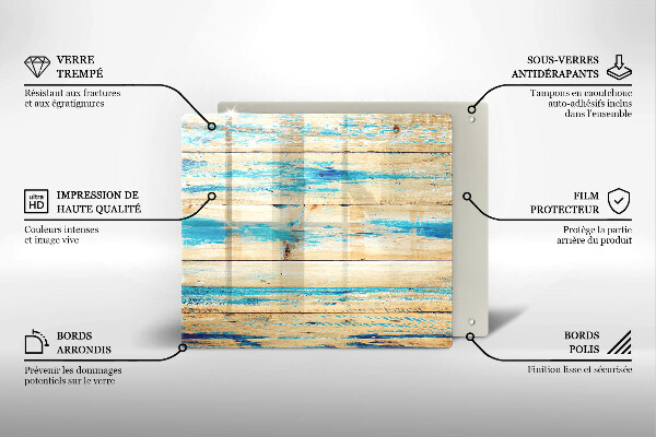 Glashällskydd unik Retro träskivor