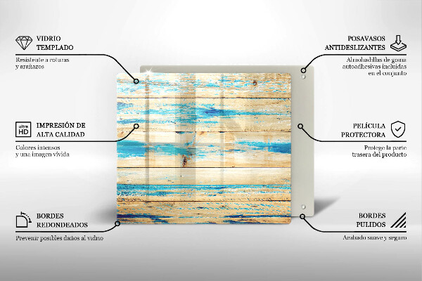 Glashällskydd unik Retro träskivor