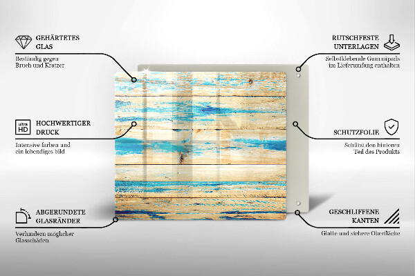 Glashällskydd unik Retro träskivor