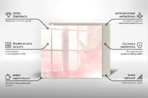 Glashällskydd unik Pastellrosor bakgrund