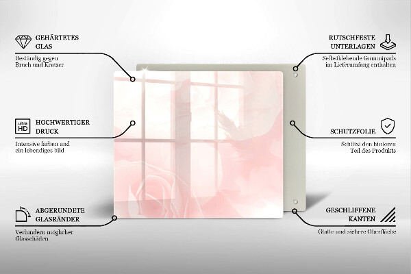 Glashällskydd unik Pastellrosor bakgrund