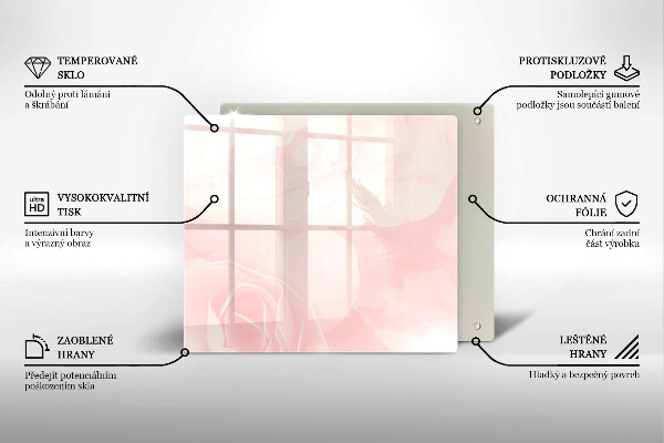 Glashällskydd unik Pastellrosor bakgrund