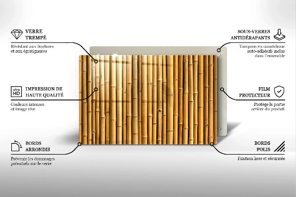 Spisskyddsplatta elegant Natur boho bambu