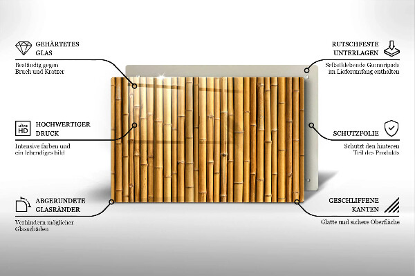 Spisskyddsplatta elegant Natur boho bambu