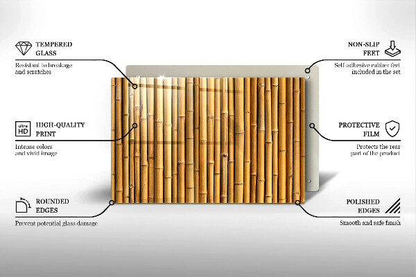 Spisskyddsplatta elegant Natur boho bambu