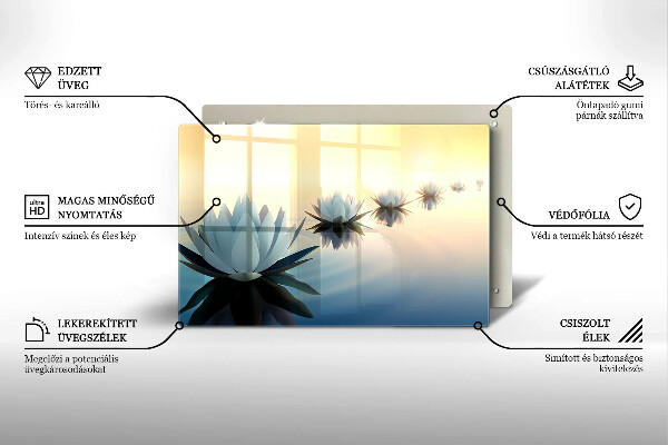 Spisskyddsplatta elegant Lilja blommar på vattnet