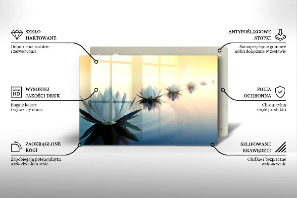 Spisskyddsplatta elegant Lilja blommar på vattnet