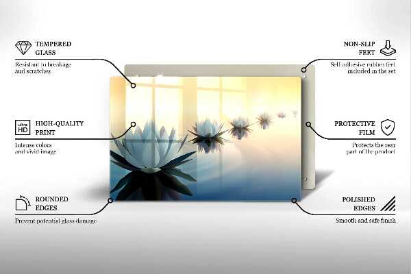 Spisskyddsplatta elegant Lilja blommar på vattnet