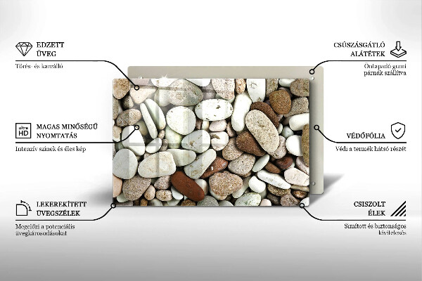 Spisskyddsplatta elegant Små stenar bakgrund