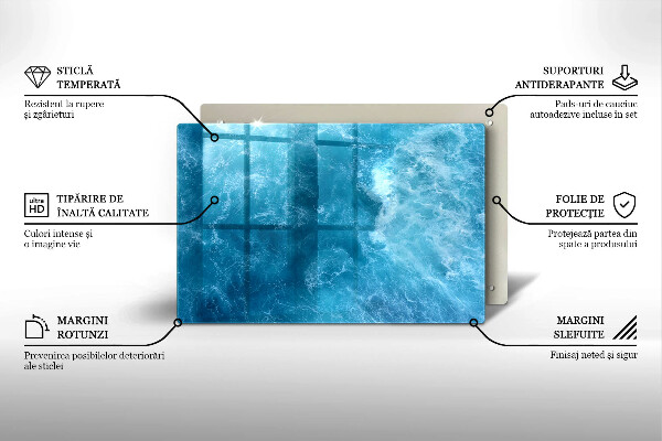 Spisskyddsplatta elegant Blått vatten