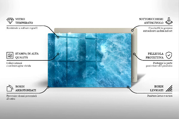 Spisskyddsplatta elegant Blått vatten