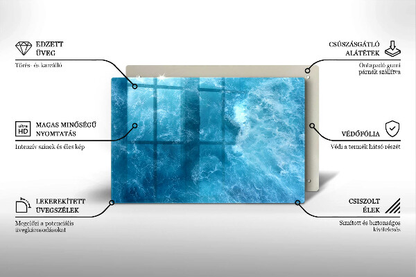 Spisskyddsplatta elegant Blått vatten