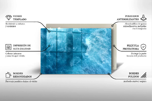 Spisskyddsplatta elegant Blått vatten