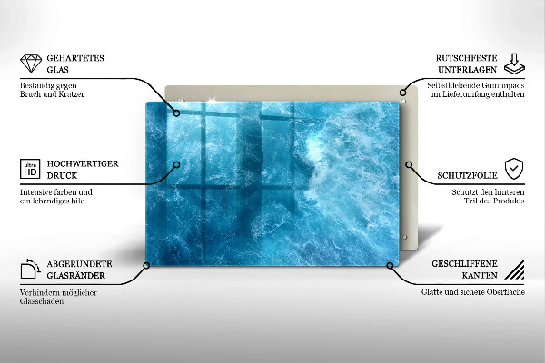 Spisskyddsplatta elegant Blått vatten