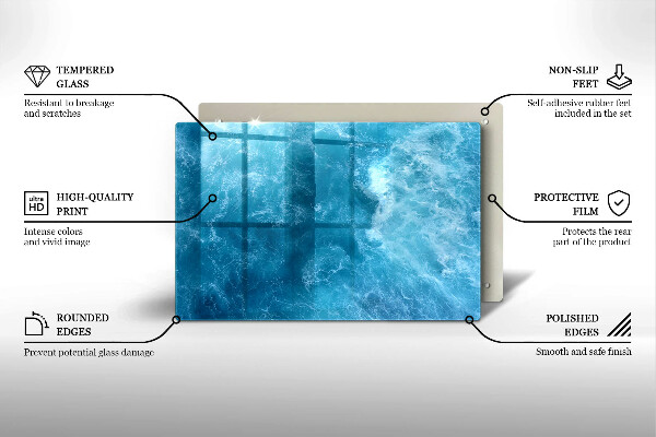 Spisskyddsplatta elegant Blått vatten