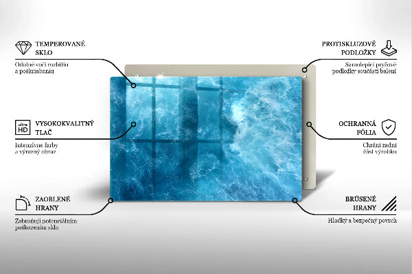 Spisskyddsplatta elegant Blått vatten