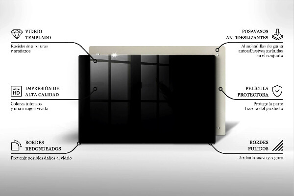 Skydd för induktionsspis elegant Färg: svart