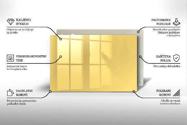 Skydd för induktionsspis elegant Gul
