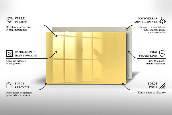 Skydd för induktionsspis elegant Gul