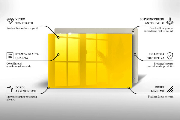 Skydd för induktionsspis elegant Gul