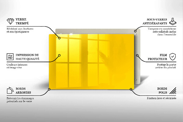 Skydd för induktionsspis elegant Gul
