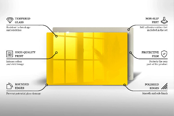 Skydd för induktionsspis elegant Gul