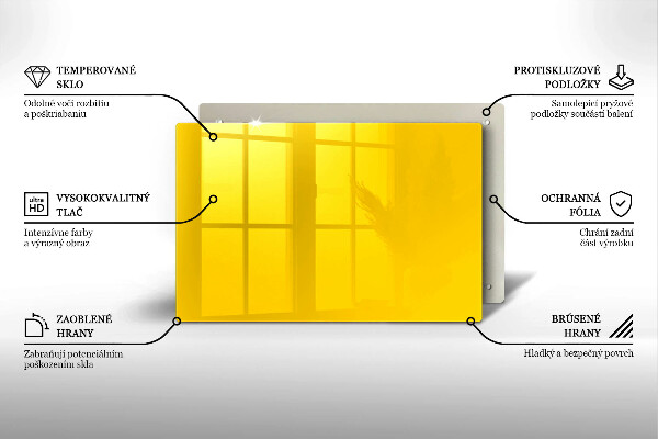 Skydd för induktionsspis elegant Gul