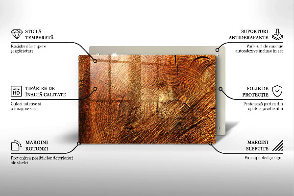 Spisskyddsplatta elegant Träkorn av trädet