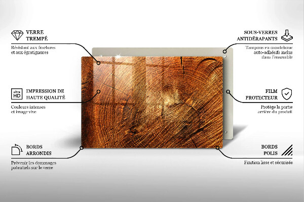 Spisskyddsplatta elegant Träkorn av trädet