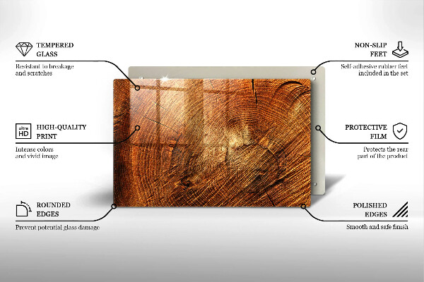 Spisskyddsplatta elegant Träkorn av trädet