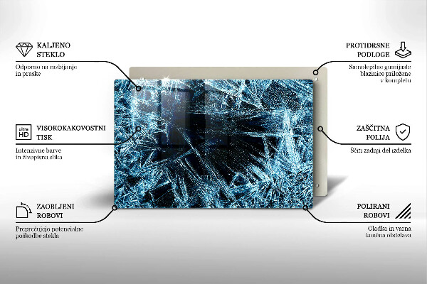 Glashällskydd elegant Struktur av skarp is