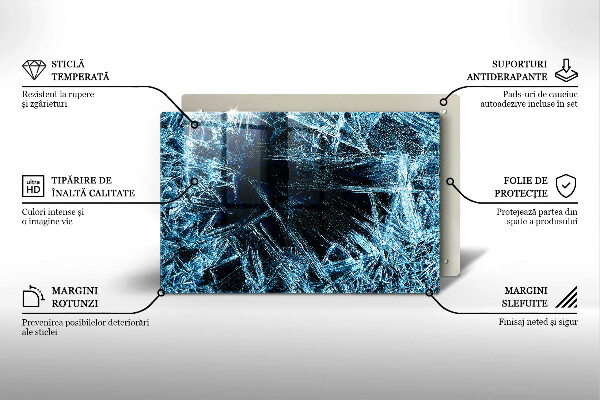 Glashällskydd elegant Struktur av skarp is