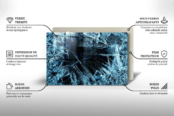 Glashällskydd elegant Struktur av skarp is