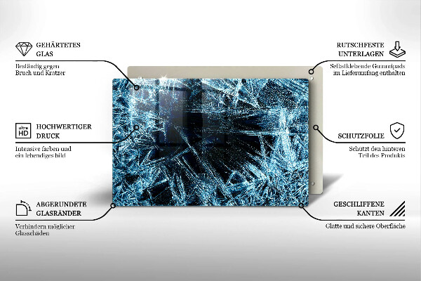 Glashällskydd elegant Struktur av skarp is