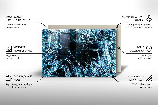 Glashällskydd elegant Struktur av skarp is