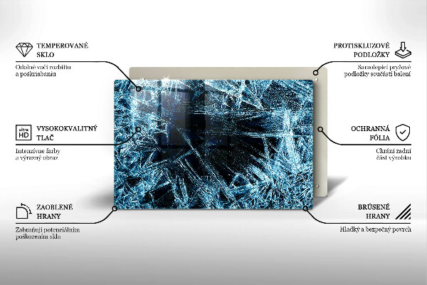 Glashällskydd elegant Struktur av skarp is