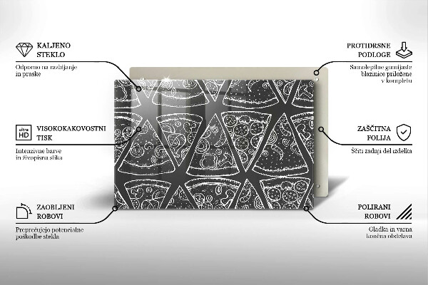 Glashällskydd elegant Pizza illustration