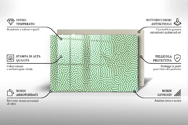 Spisskyddsplatta elegant Abstrakta linjer