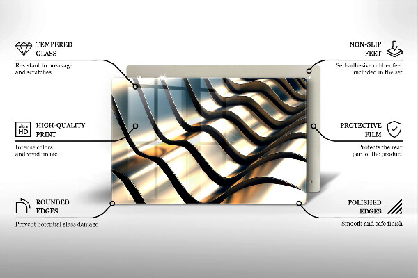 Spisskyddsplatta elegant 3D metallformer