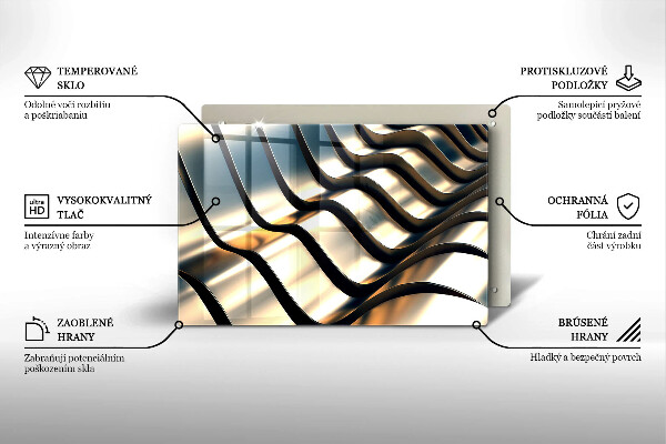 Spisskyddsplatta elegant 3D metallformer