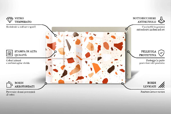 Skydd för induktionsspis elegant Dekorativt stengods