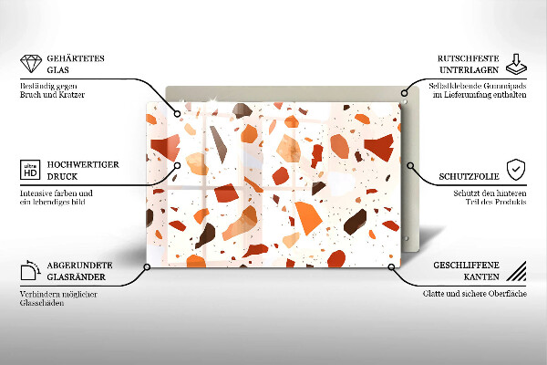 Skydd för induktionsspis elegant Dekorativt stengods